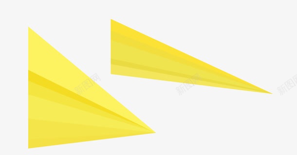黄色的三角形png免抠素材_新图网 https://ixintu.com 图形 立体 质感