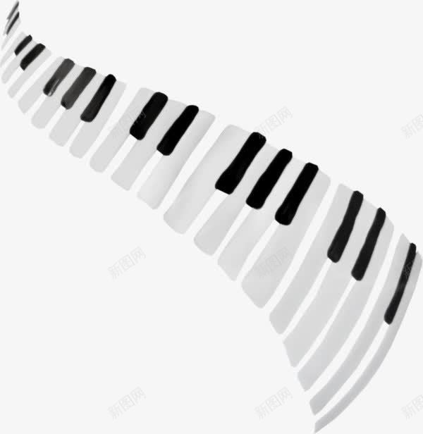 黑白音乐键盘png免抠素材_新图网 https://ixintu.com 钢琴键 钢琴键装饰 音乐键盘 黑色键