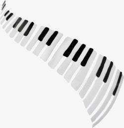 黑白音乐键盘素材