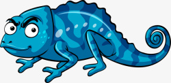 蓝色蜥蜴愤怒的蓝色蜥蜴矢量图高清图片