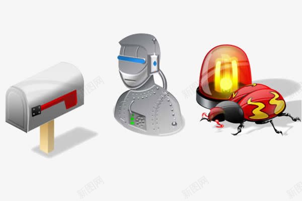 3D邮箱机器人报警器psd免抠素材_新图网 https://ixintu.com 3D 信箱 报警器 机器人 邮箱