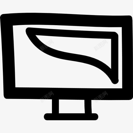 画面手绘工具图标png_新图网 https://ixintu.com 工具 工具和用具 手绘 概述 监视器 计算机 轮廓