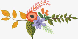 手绘花卉植物装饰素材