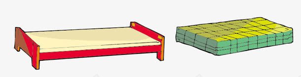 床垫png免抠素材_新图网 https://ixintu.com 单人床 床垫 红色 舒适