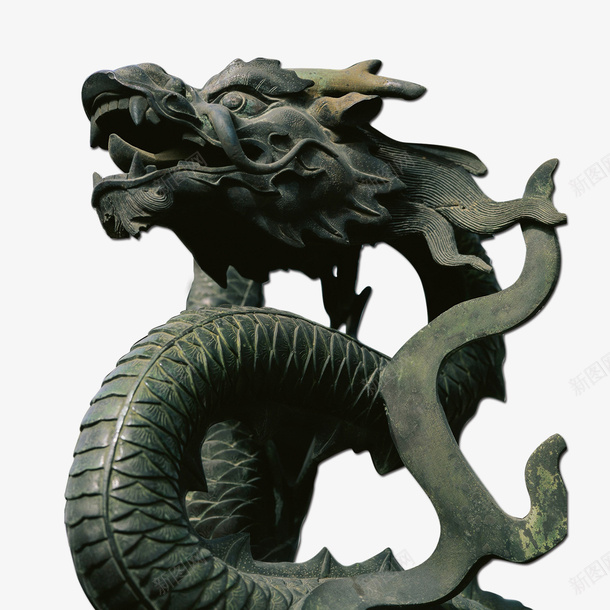 龙雕塑实物psd免抠素材_新图网 https://ixintu.com 实物 立体 雕塑 龙