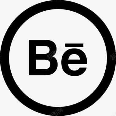 Behance标志圆形社会界面按钮图标图标