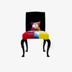 创意花布单椅巴洛克风格单椅高清图片