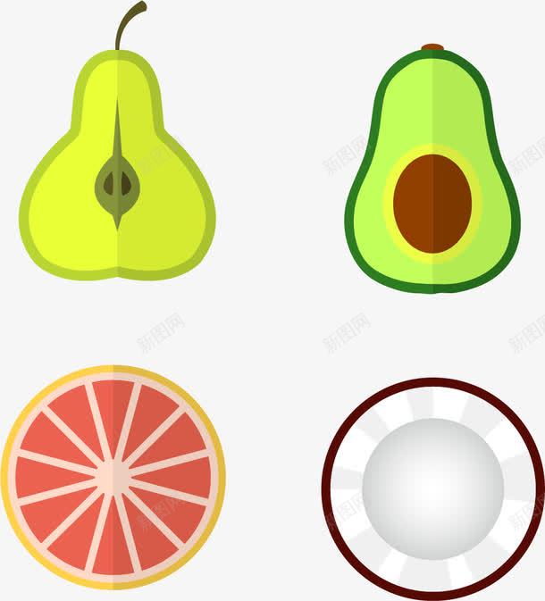 对称水果png免抠素材_新图网 https://ixintu.com 俯拍水果 俯视图 俯视拍摄 对称 水果