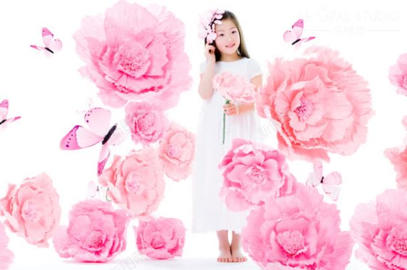 淑女装童装粉色玫瑰背景