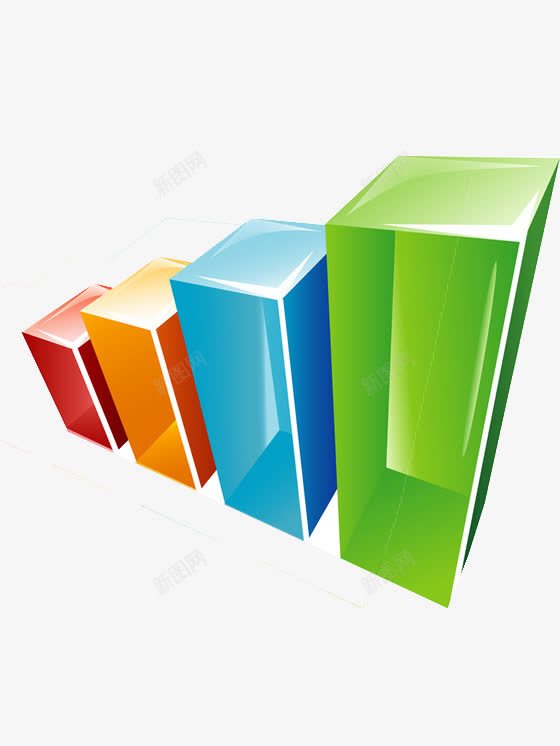 3D彩色柱状图png免抠素材_新图网 https://ixintu.com 3D PPT素材 彩色 柱状图