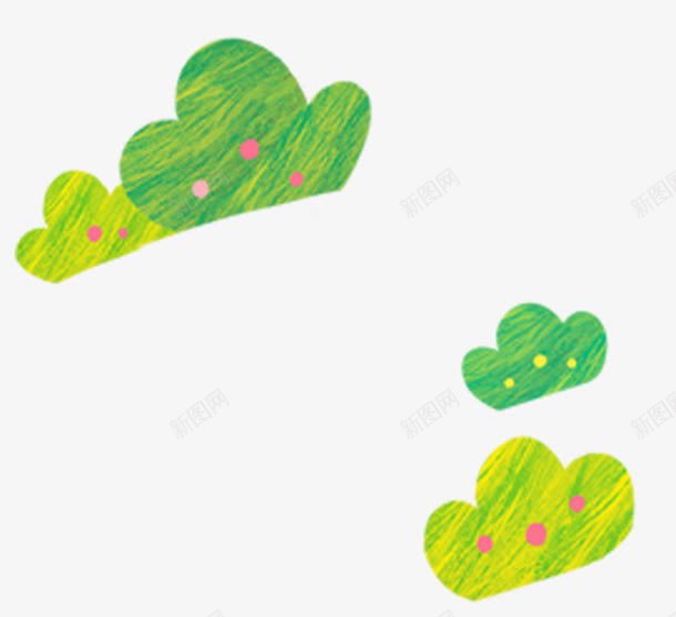 小树丛装饰儿童风png免抠素材_新图网 https://ixintu.com 儿童风 免抠 卡通手绘 可爱 小树 树 绿色PNG