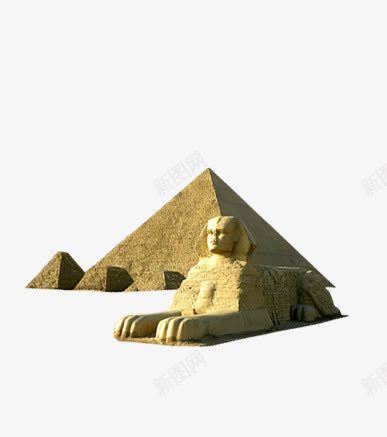 埃及金字塔png免抠素材_新图网 https://ixintu.com 埃及金字塔 狮身人面像