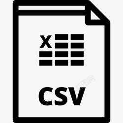 字符分隔的值CSV图标高清图片