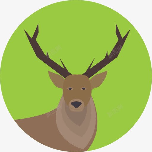 鹿图标png_新图网 https://ixintu.com 动物 动物园 动物王国 野生动物 鹿