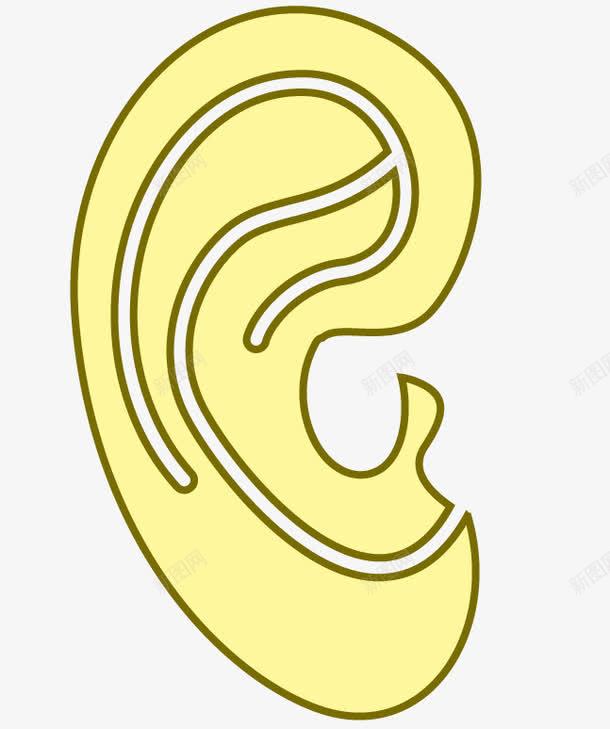 黄色卡通人物耳朵矢量图ai免抠素材_新图网 https://ixintu.com 人耳朵 免费素材 卡通人物耳朵 卡通耳朵 听力部位 黄色 矢量图