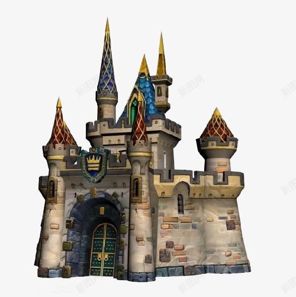 欧式卡通彩色城堡png免抠素材_新图网 https://ixintu.com 卡通 城堡 彩色城堡 欧式建筑