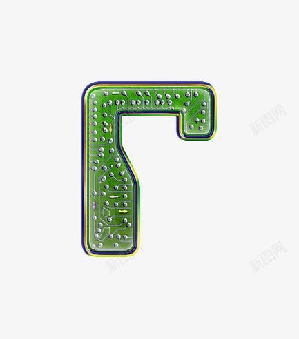 电路板字母数字png免抠素材_新图网 https://ixintu.com 创意数字 工业风 接线图 电路板字母数字