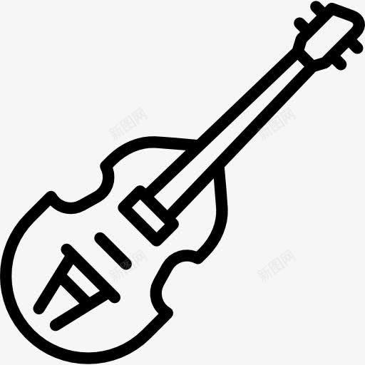 Bass图标png_新图网 https://ixintu.com 乐器 低音 弦乐器 爵士音乐和多媒体 管弦乐队 音乐