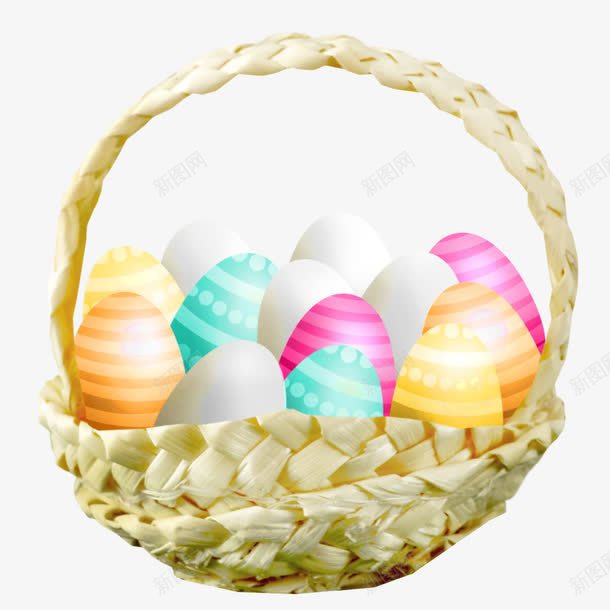 一筐鸡蛋png免抠素材_新图网 https://ixintu.com 一筐鸡蛋 彩蛋 篮子 篮子里的鸡蛋 鸡蛋