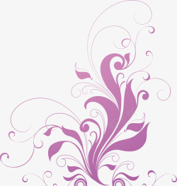 紫色花纹矢量图素材