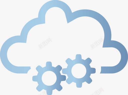 创意蓝色云朵logo图图标图标