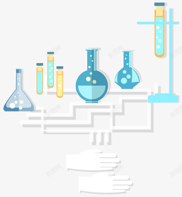 化学实验矢量图eps免抠素材_新图网 https://ixintu.com 化学 反应 实验 支架 矢量素材 试剂 试管 矢量图