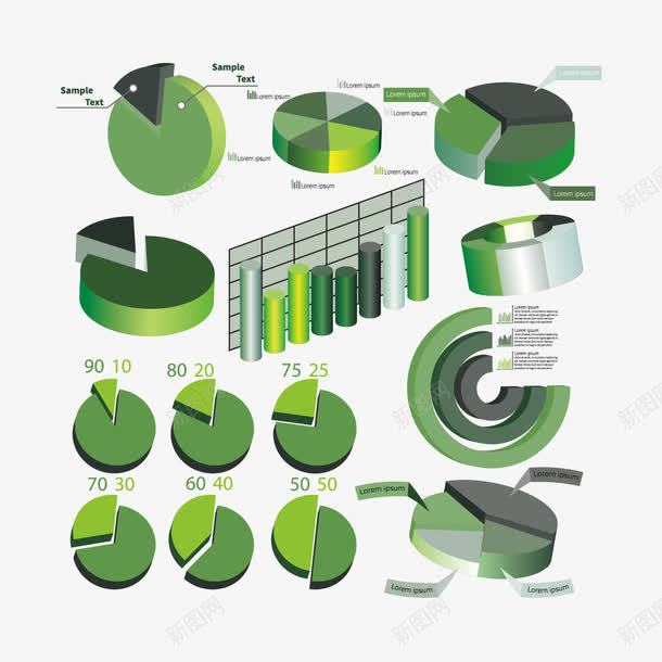 绿色pptpng免抠素材_新图网 https://ixintu.com ppt ppt数据分析图 绿色数据表