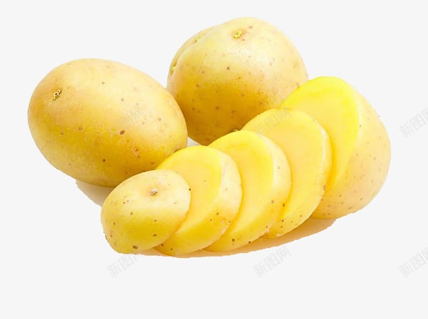 切开的土豆png免抠素材_新图网 https://ixintu.com 一片土豆 小土豆 美食 黄色土豆