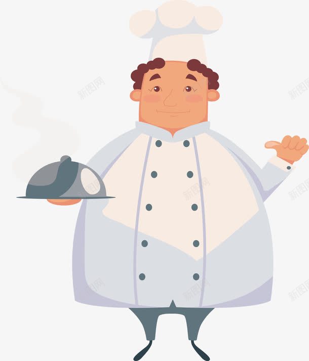 微笑的厨师png免抠素材_新图网 https://ixintu.com 上菜 人物 卡通 厨师