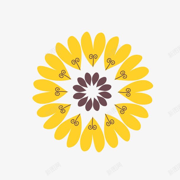 菊花式的图标对称png_新图网 https://ixintu.com 图标 对称 花式 菊花式的图标对称