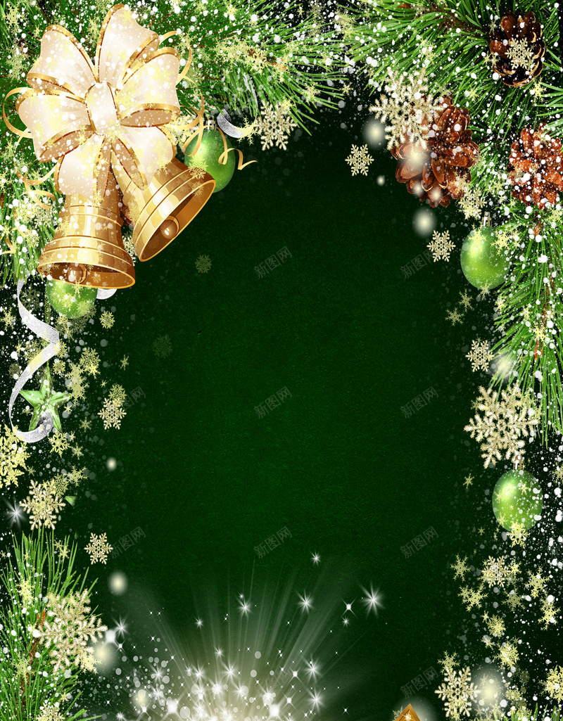 绿色圣诞节psd设计背景_新图网 https://ixintu.com 300DPI psd 圣诞节 新年 纹理 绿色 背景纹样 背景纹理 节日素材 花框 质感 边框 边框模板下载