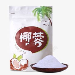 白色全脂椰蓉粉素材