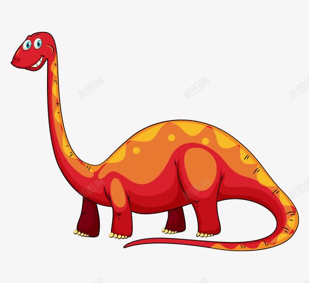 卡通手绘红色远古恐龙png免抠素材_新图网 https://ixintu.com 卡通的动物 手绘的恐龙 红色的恐龙 远古的恐龙
