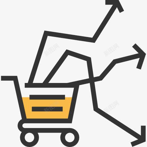 市场趋势图标png_新图网 https://ixintu.com 商务 图 市场趋势 统计 购物 购物车