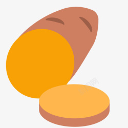 黄心红薯卡通美味黄心红薯插画高清图片