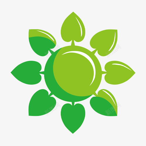 叶子太阳环保EPSpng免抠素材_新图网 https://ixintu.com EPS 叶子 图标 标签 环保 绿色