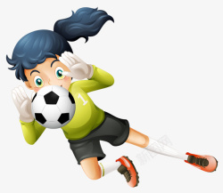 玩足球的小女孩素材