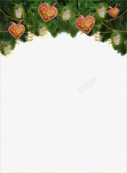 绿色圣诞节日装饰边框背景素材