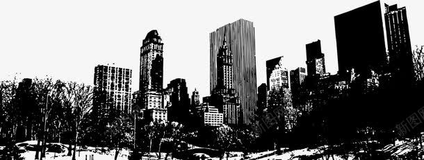 纽约中央公园钢笔手绘png免抠素材_新图网 https://ixintu.com 中央 中央公园 公园 纽约