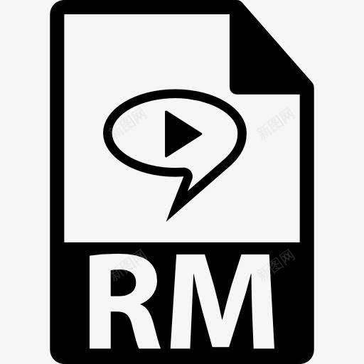 RM文件格式图标png_新图网 https://ixintu.com RM文件 rm格式 rm格式的文件 接口 真正的媒体 真正的媒体文件