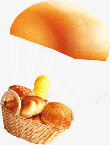竹筐里的面包png免抠素材_新图网 https://ixintu.com 竹筐 美味 面包