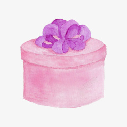 粉色圆形的礼盒素材