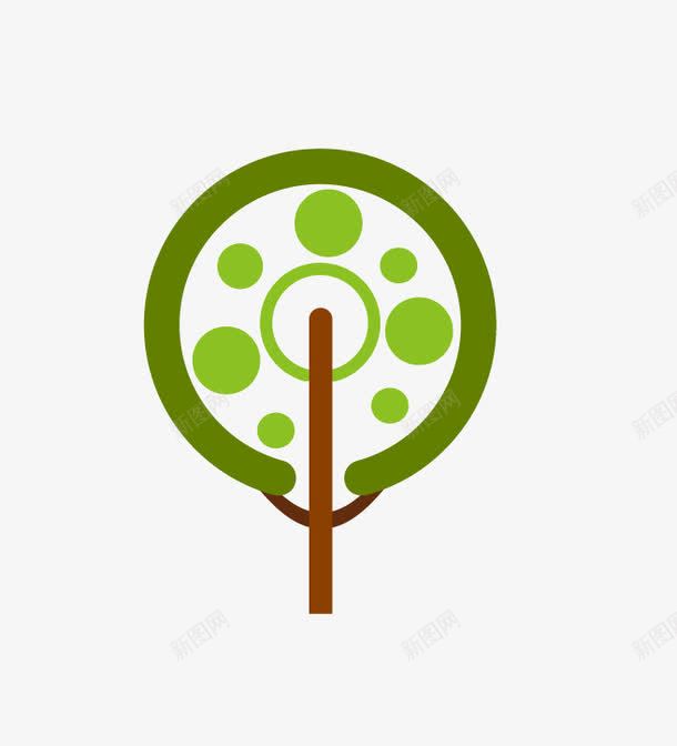 绿色圆形卡通小树png免抠素材_新图网 https://ixintu.com PNG 卡通小树 可爱 圆形 绿色