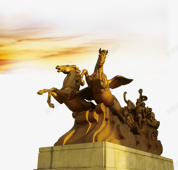 飞奔的马雕塑png免抠素材_新图网 https://ixintu.com 免费png素材 欧式素材 雕塑 飞奔 飞奔的马
