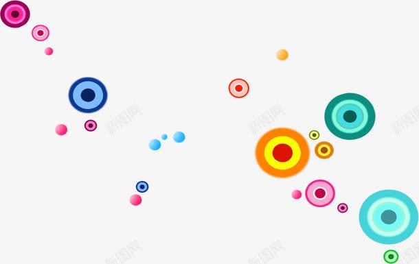 彩色圆形电商创意png免抠素材_新图网 https://ixintu.com 创意 圆形 彩色