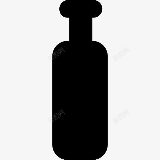 瓶黑色的剪影图标png_新图网 https://ixintu.com 容器 对象 工具和用具 形状 瓶 科学技术 轮廓 重量 黑色