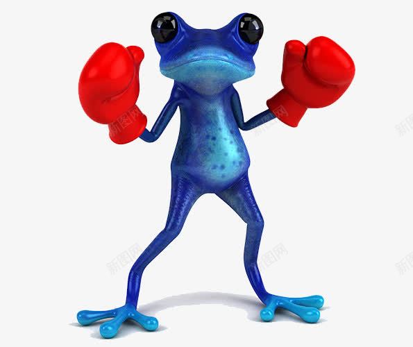 蓝色青蛙png免抠素材_新图网 https://ixintu.com 拳击 红色 蓝色 青蛙