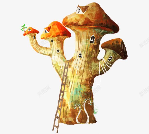 魔幻卡通蘑菇小屋png免抠素材_新图网 https://ixintu.com 卡通小屋 卡通蘑菇 小屋 蘑菇 蘑菇卡通 蘑菇小屋 魔幻