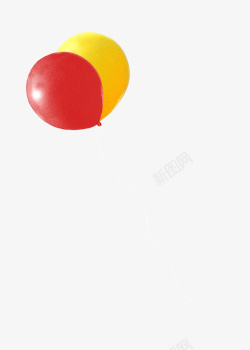 红黄气球儿童节卡通素材