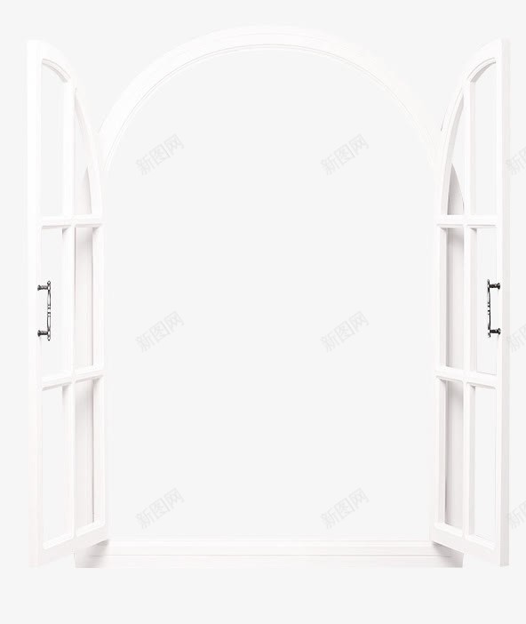 创意白色的窗户png免抠素材_新图网 https://ixintu.com 创意 白色 白色窗框 窗户